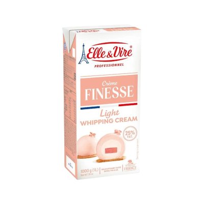 (สินค้าของเย็น) Elle & Vire Finesse Light Whipping Cream 25% Fat (1L)