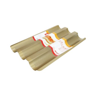 BAKEST ถาดอบขนมปังฝรั่งเศส 3 ช่อง (385x245x22) mm