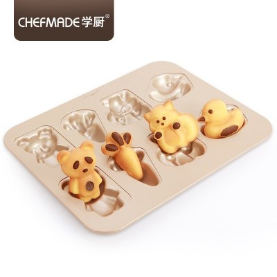 CHEFMADE WK9319 พิมพ์เค้กเทฟล่อนรูปการ์ตูน 8 ช่อง