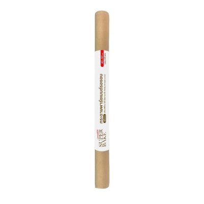 Super Bake กระดาษไขรองอบ สีน้ำตาล แผ่นใหญ่ 40 x 60 cm. (10 แผ่น/ม้วน)