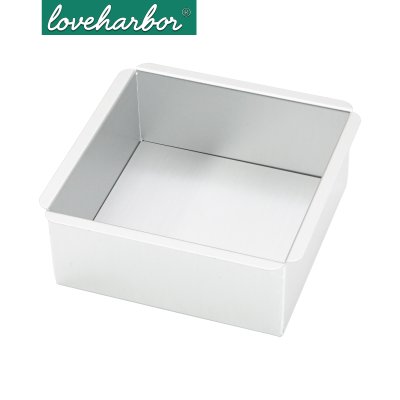 LoveHarbor LH0243 พิมพ์เค้กสี่เหลี่ยมถอดก้นได้ ขนาด 5 นิ้ว (Square Aluminium Mould)