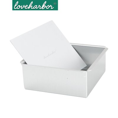LoveHarbor LH0243 พิมพ์เค้กสี่เหลี่ยมถอดก้นได้ ขนาด 5 นิ้ว (Square Aluminium Mould)