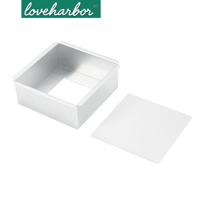 LoveHarbor LH0243 พิมพ์เค้กสี่เหลี่ยมถอดก้นได้ ขนาด 5 นิ้ว (Square Aluminium Mould)