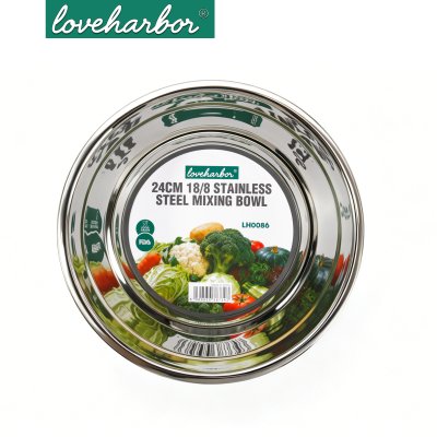 LoveHarbor LH0086 ชามผสมสเตนเลส 24 ซม. 18/8 Stainless Steel