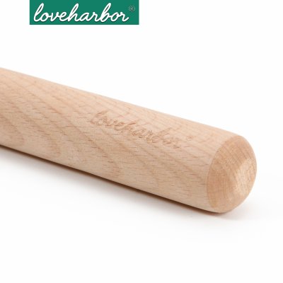 LoveHarbor (LH0124) ไม้นวดแป้งไม้แท้ 29x2.6 cm.