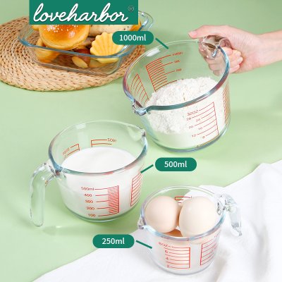 ยกลังสุดคุ้ม 24 ใบ/ลัง LoveHarbor LH0046 500ML. Glass Measuring Cup 19x13x9.2cm ถ้วยตวง
