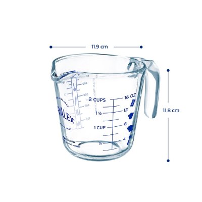DURALEX OVENCHEF ถ้วยตวงแก้วนิรภัย 16 oz (500 ml) รุ่น 5016A M06 A1111