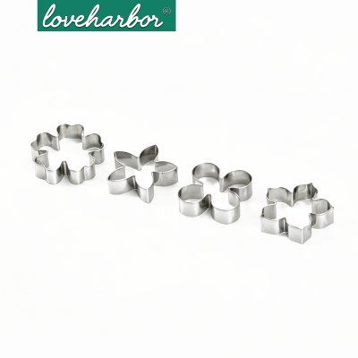 LoveHarbor LH0129 Flora Cookies Cutter (Set 4 ชิ้น) — ชุดแม่พิมพ์กดคุกกี้ลายดอกไม้