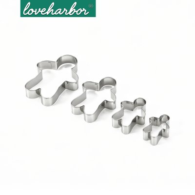 LoveHarbor LH0130 ชุดพิมพ์กดคุกกี้ขนมปังขิง 4 ชิ้น (Gingerbread Cookies Cutter Set)