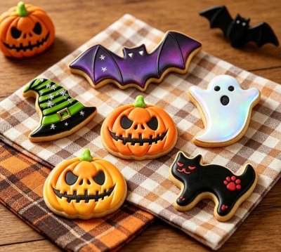 พิมพ์กดคุกกี้สเตนเลส ลาย Halloween (ชุด 5 ชิ้น)