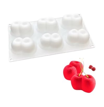 พิมพ์ซิลิโคน 3D เชอรี่คู่ 6 ช่อง
