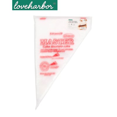 LoveHarbor LH0116 ถุงบีบครีมพลาสติกใช้แล้วทิ้ง ขนาด 12 นิ้ว (บรรจุ 100 ชิ้น)
