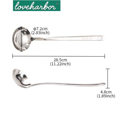LoveHarbor (LH0282) กระบวยสเตนเลสเกรดพรีเมียม – เติมเต็มทุกมื้อซุปให้สมบูรณ์แบบ