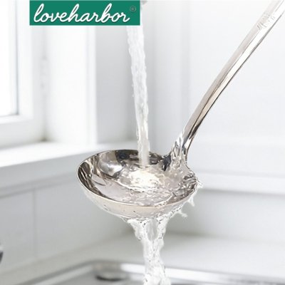 LoveHarbor (LH0282) กระบวยสเตนเลสเกรดพรีเมียม – เติมเต็มทุกมื้อซุปให้สมบูรณ์แบบ