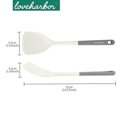 LoveHarbor LH0064 ตะหลิวซิลิโคนทูโทนทรงทึบ (37 x 9.2 x 4.2 ซม.)