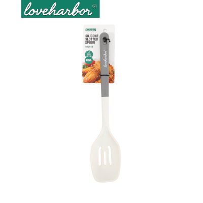 LoveHarbor LH0068 กระชอนซิลิโคนทูโทน Silicone Slotted Spoon (34.1 x 7.1 x 3 cm)