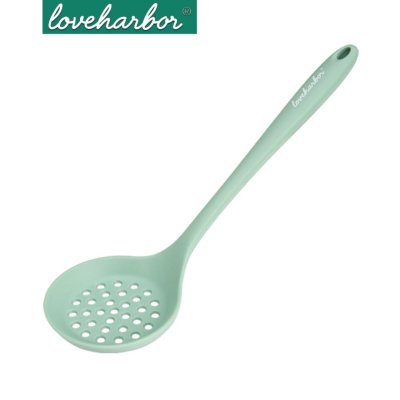 LoveHarbor LH0160 กระบวยซิลิโคนมีร่อง ทนความร้อนสูง ขนาด 32.5x10cm กระบวยตักของทอด ลวกเส้น