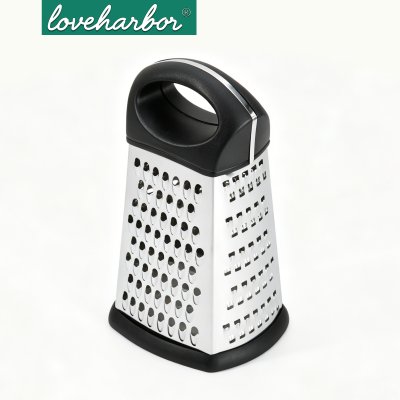 LoveHarbor LH0260 9” 4-Sided Stainless Steel Box Grater ที่ขูดอเนกประสงค์ 4 ด้าน สแตนเลสทรงกล่อง ขนาด 9 นิ้ว
