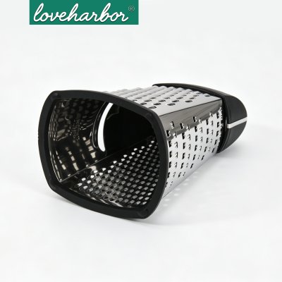 LoveHarbor LH0260 9” 4-Sided Stainless Steel Box Grater ที่ขูดอเนกประสงค์ 4 ด้าน สแตนเลสทรงกล่อง ขนาด 9 นิ้ว