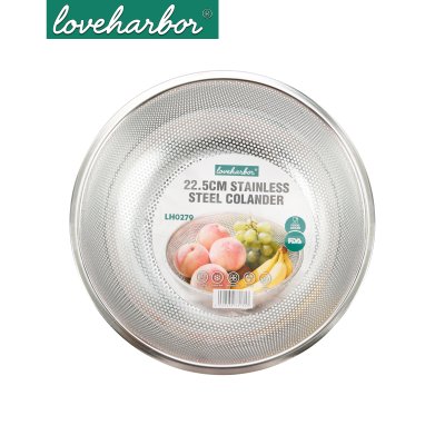 ยกลังสุดคุ้ม 24 ชิ้น/ลัง LoveHarbor LH0279 กระชอนสเตนเลสอเนกประสงค์ (ขนาด 22.5 ซม.)