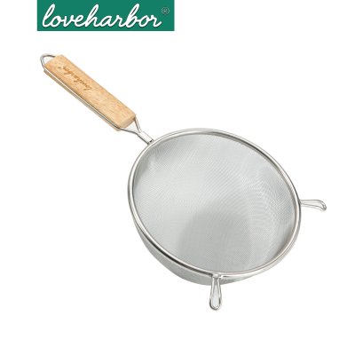 LoveHarbor LH0273 กระชอนตาข่ายถี่ด้ามไม้ (13 ซม.)