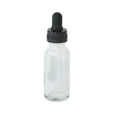 ขวดแก้ว 1 oz.สีใส + ฝาจุกยาง