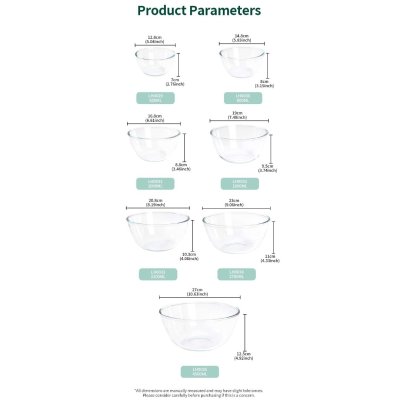LoveHarbor (LH0033) Glass Mixing Bowl 2.1L