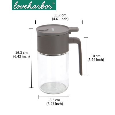 ยกลังสุดคุ้ม 12 ชิ้น/ลัง LoveHarbor LH0051 | ขวดใส่น้ำมันแก้วพรีเมียม สไตล์มินิมอล (500 ml.)