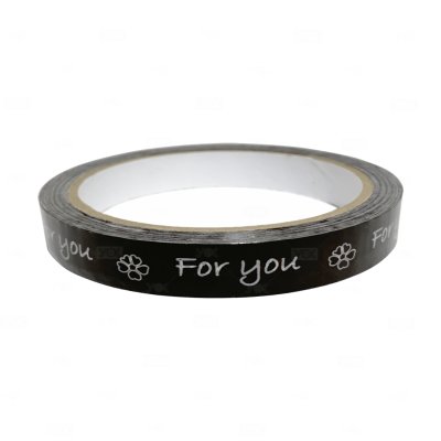 เทปสีพิมพ์ลาย”For You”สีน้ำตาล15mm.