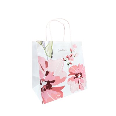 BJN ถุงกระดาษหูเกลียว พิมพ์ลาย Forever in Bloom (25 ชิ้น/แพ็ค)