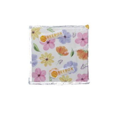 BeeBox (P-S-00FW) กระดาษรองเล็ก 12x12 cm. ลาย Floral (100ใบ/แพค)