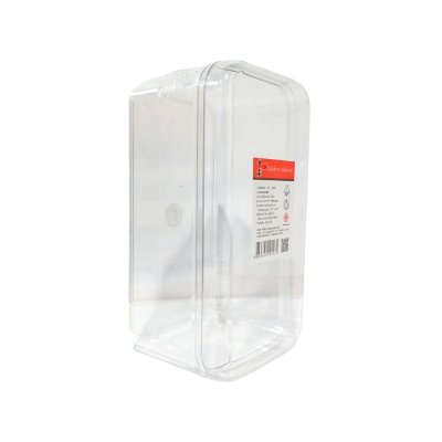 กล่องเหลี่ยม PET พร้อมฝา 148x78x71 mm.(550ml.)