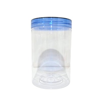 กระปุก PET พร้อมฝา 85x130 mm.(670 ml.) สีน้ำเงิน (10ชิ้น/แพค)