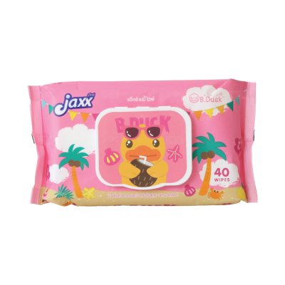 JAXX กระดาษทิชชู่เปียก 40 แผ่น สีชมพู