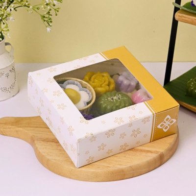 BJN กล่องชิฟฟ่อน เจาะ 15x15x5 cm. ลาย Heritage (20ชิ้น/แพค)
