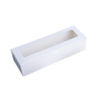 BJN กล่องพายสับปะรด 8x24x5.5 cm. ขาว (20ชิ้น/แพค)