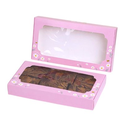 BJN กล่องช็อกโกแลตบราวนี่ 11.5x22x3 cm. ลาย little daisy (20ชิ้น/แพ็ค)