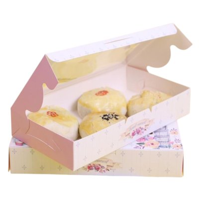 BJN กล่องบราวนี่ทรงแบน 12x22x4 cm. ลาย Sweet Moment (20ชิ้น/แพ็ค)