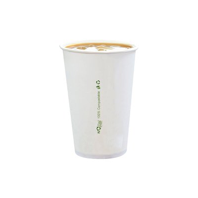 แก้วไบโอโนพลาส PC 16 oz. สีขาว (50ชิ้น/แพค)