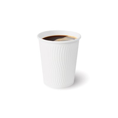ERA9 (Emboss) แก้วกระดาษ DW รุ่นโคซี่ ปาก 80 mm. 8 oz. สีขาว (50ชิ้น/แพค)