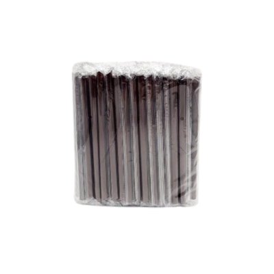 หลอดมุกอนามัย ห่อฟิล์ม 12x210 mm. สีน้ำตาล (100เส้น/แพค)