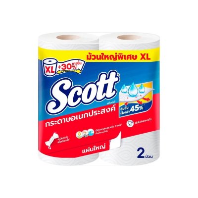 Scott Towel Big Roll XL (2 ม้วน) – กระดาษอเนกประสงค์ม้วนใหญ่