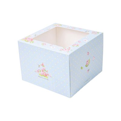 BJN กล่องเค้ก 1 ปอนด์ ทรงสูง ลายโรสการ์เด้น (ขนาด 20.3x20.3x15 ซม.) บรรจุ 10 ชิ้น/แพ็ค
