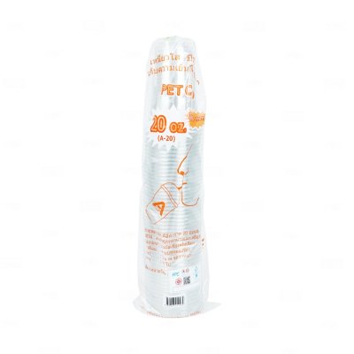 FPC (PET-20) แก้ว PET 20 oz. รุ่นบาง ปาก 98 mm. (50ใบ)