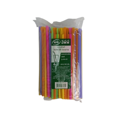 EPP หลอดงอปลายช้อน No.824 คละสี (100เส้น)