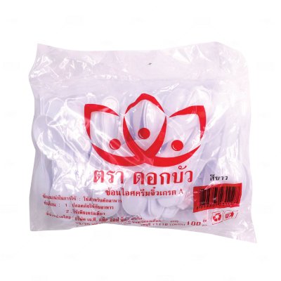 ช้อนพายจิ๋ว สีขาว (100ชิ้น/ห่อ)