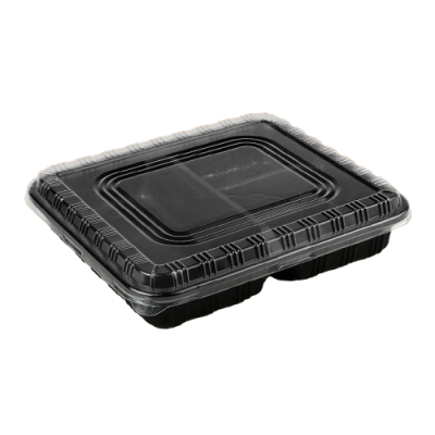 กล่องอาหาร 3 ช่อง NT (TB-800-3) 1050 ml. สีดำ