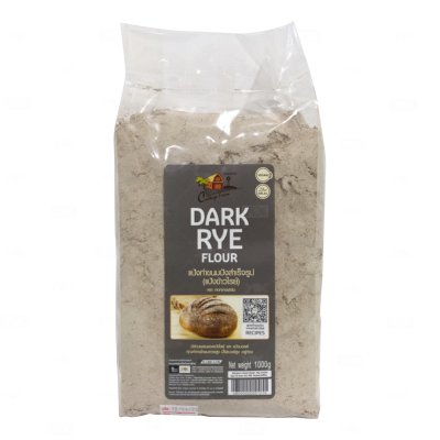 แป้งข้าวไรย์ Dark Rye แป้งทำขนมปังสำเร็จรูป ตราคอทเทจฟาร์ม  1kg.