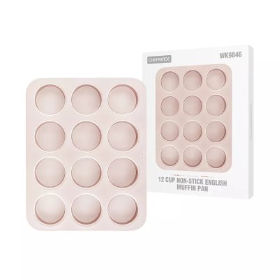 CHEFMADE WK9846 พิมพ์มัฟฟิน 12 ช่อง (Non-stick English Muffin Pan)