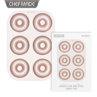 CHEFMADE WK9892 พิมพ์อบโดนัท จัมโบ้ 6 ช่อง (Non-stick Champagne Gold)